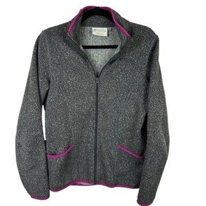 Mountain Warehouse Fleece Jacket Size 10 Gray Full Zip Lightweight Outdoor Hikin